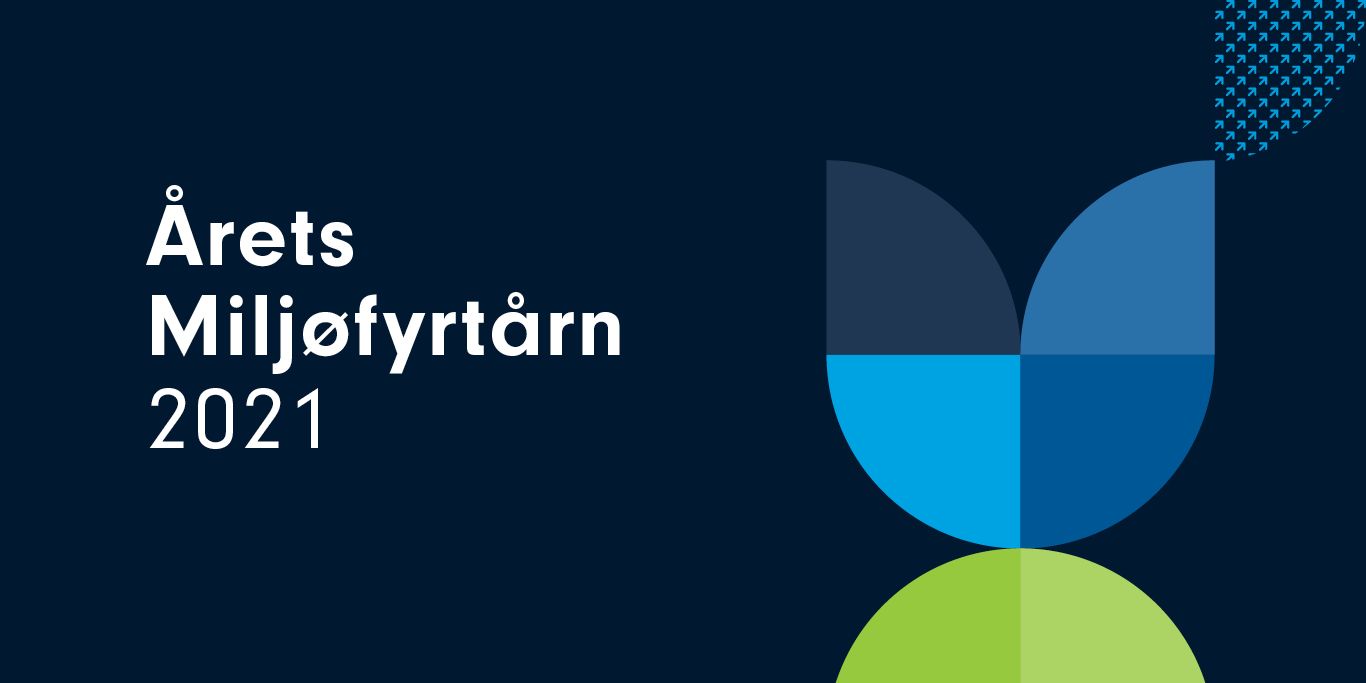 Grafisk promobilde for konkurransen Årets Miljøfyrtårn 2021