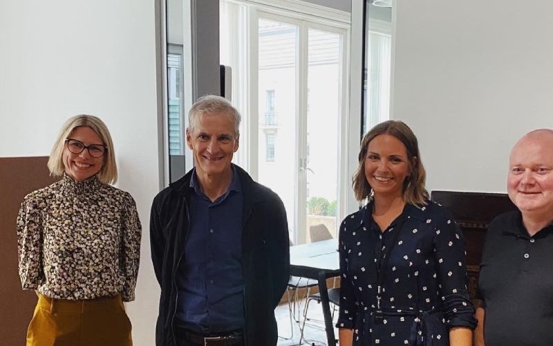 Jonas Gahr Støre på besøk hos Stiftelsen Miljøfyrtårn