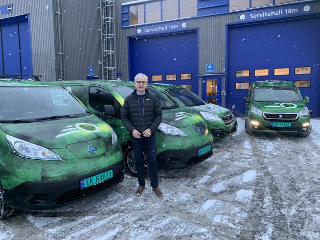 daglig leder i transportformidlingen tår foran elbil